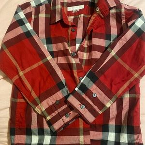 Boys long sleeve Burberry button down shirt